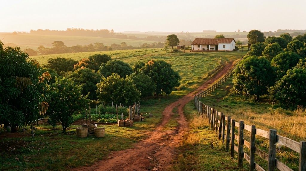 Amanecer — Nuestra finca al amanecer